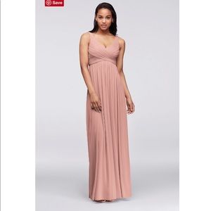 David’s Bridal Bridesmaid Dress Vneck Cowl Back